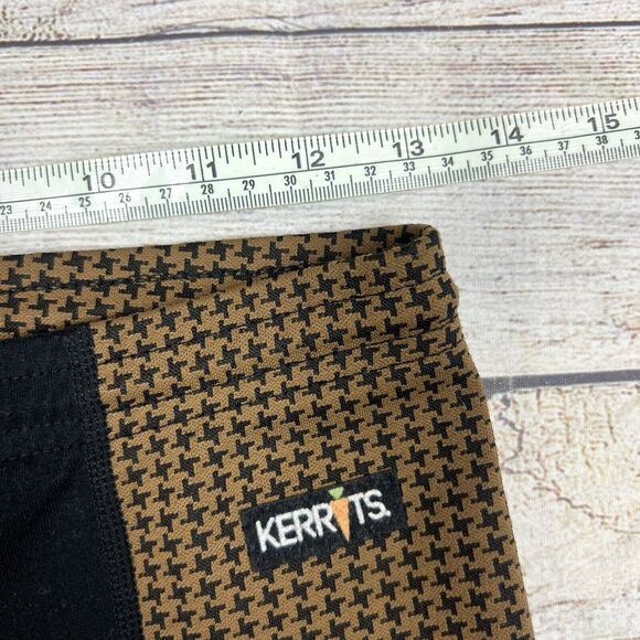 Kerrits Flow Rise Peformance Riding Pants In Amber Houndstooth Brown Women’s 6 - Picture 9 of 11
